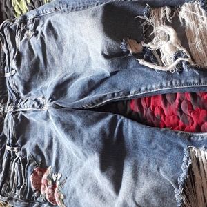 Silver Jean Mazy Slim Crop